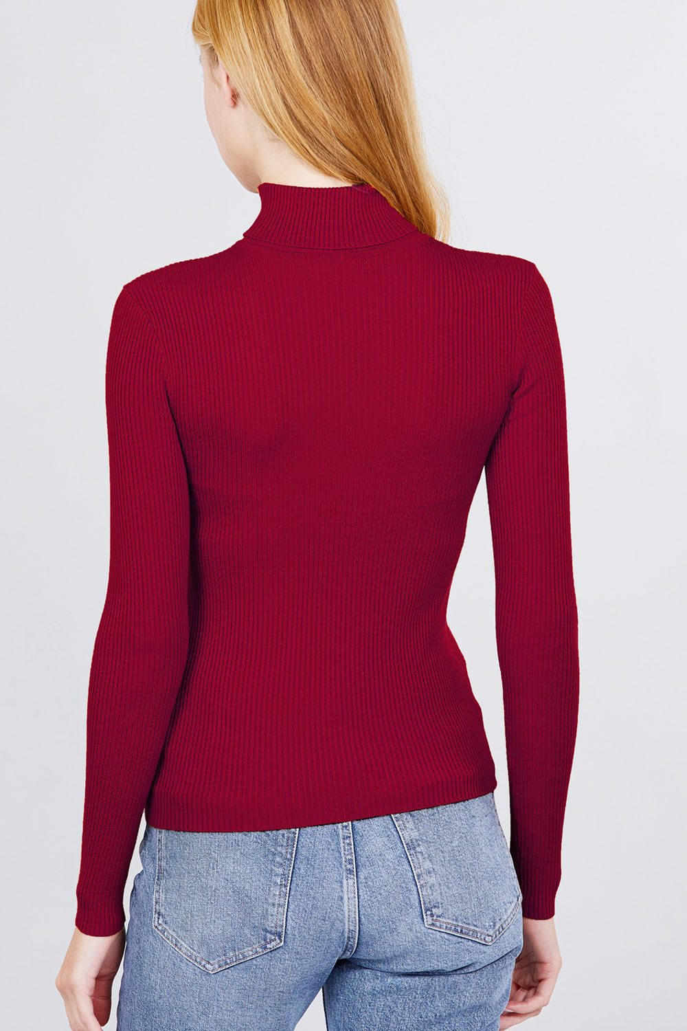 Turtle Neck Viscose Rib Sweater - Absolute Fashion 2020