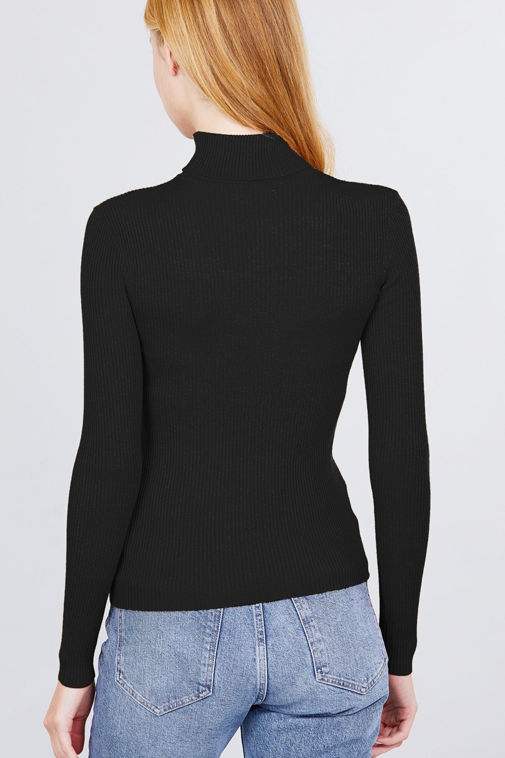 Turtle Neck Viscose Rib Sweater - Absolute Fashion 2020