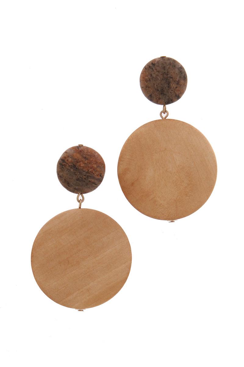 Double Circle Post Drop Earring - Absolute Fashion 2020