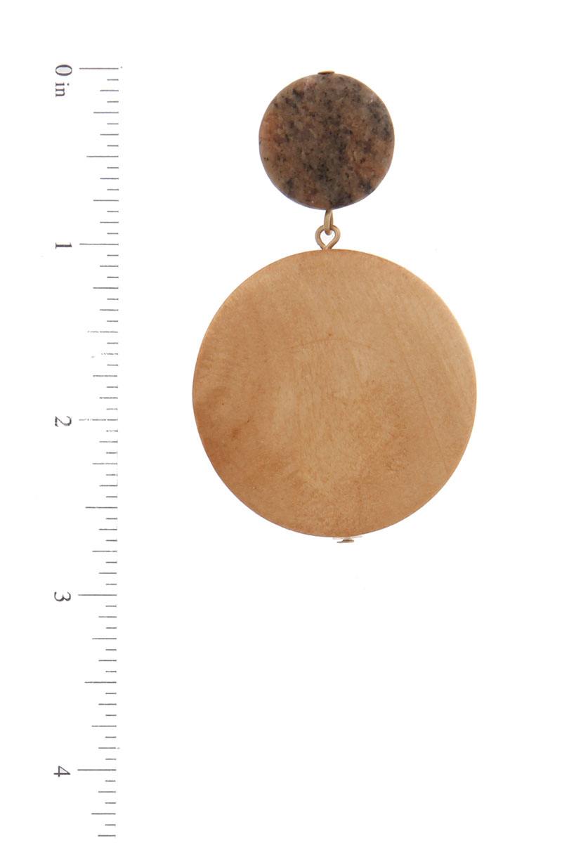 Double Circle Post Drop Earring - Absolute Fashion 2020