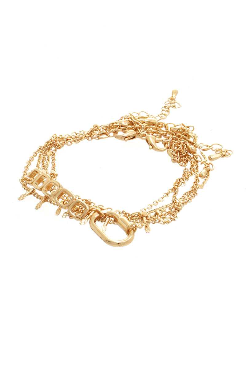 5 Layered Metal Multi Bracelet - Absolute Fashion 2020