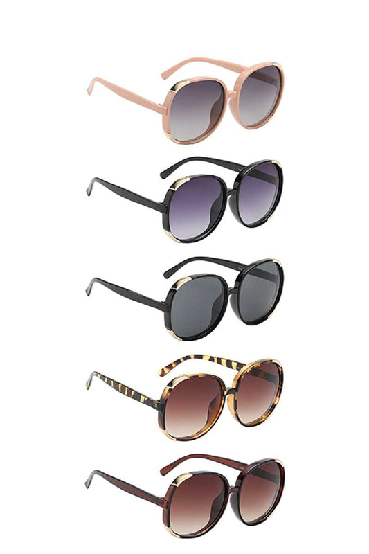 Entrancing Round Barrel Designer Polymer Frame Womens Sunglasses - Absolute Fashion 2020