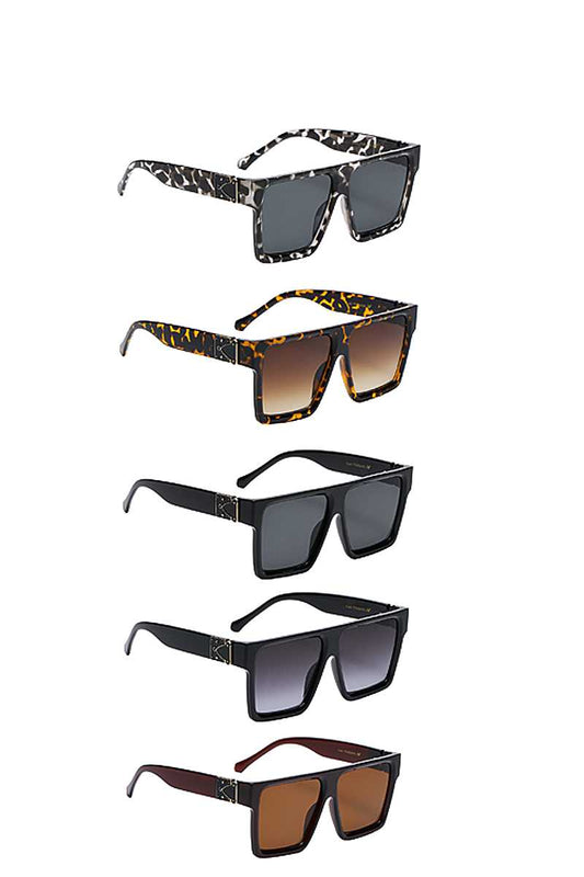 Contemporary Designer Tall Square Polymer Frame Womens Shades Sunglasses - Absolute Fashion 2020