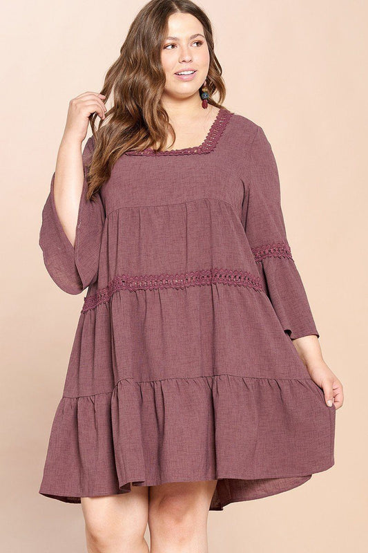 Solid Loose-fit Woven Babydoll Dress - Absolute Fashion 2020