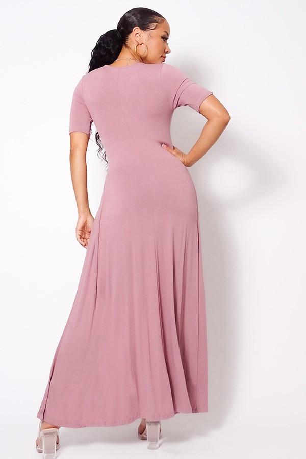 Elbow Sleeve Maxi Tank Top With Side Slits - Absolute Fashion 2020