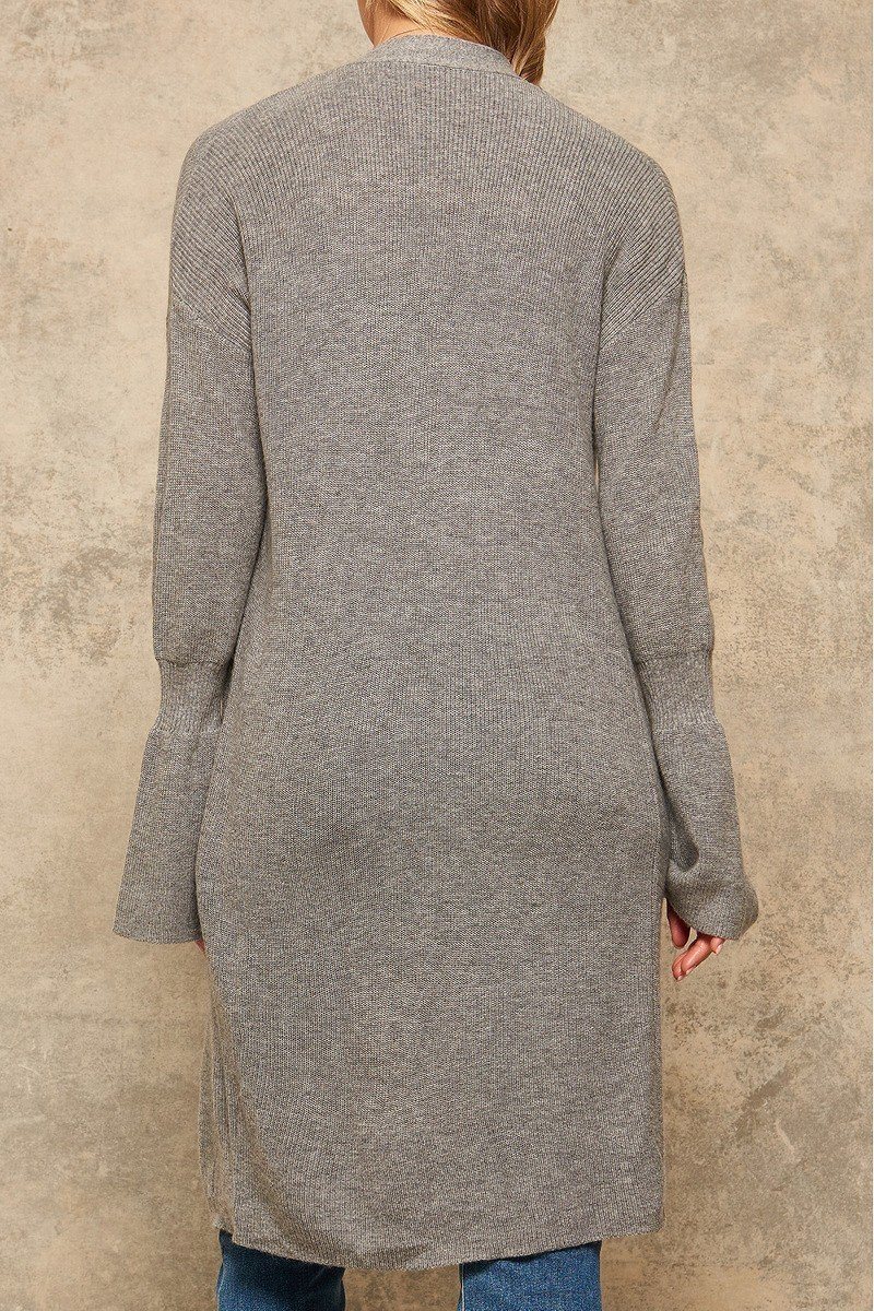 A Solid Ribbed Knit Cardigan - Absolute Fashion 2020