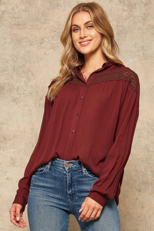 A Crinkled Woven Shirt Featuring Basic Collar - Absolute Fashion 2020