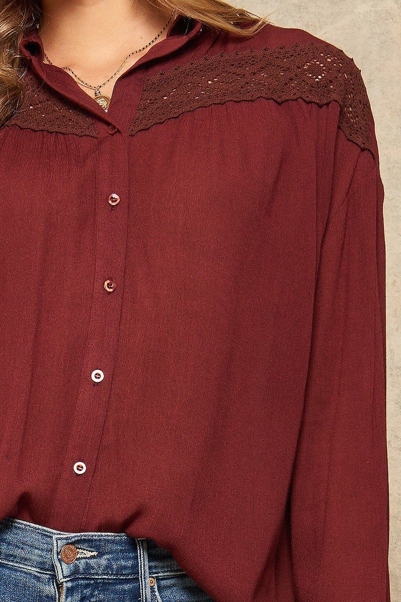 A Crinkled Woven Shirt Featuring Basic Collar - Absolute Fashion 2020