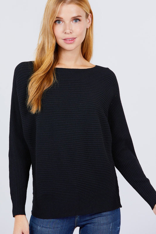 Dolman Boat Neck Sweater - Absolute Fashion 2020