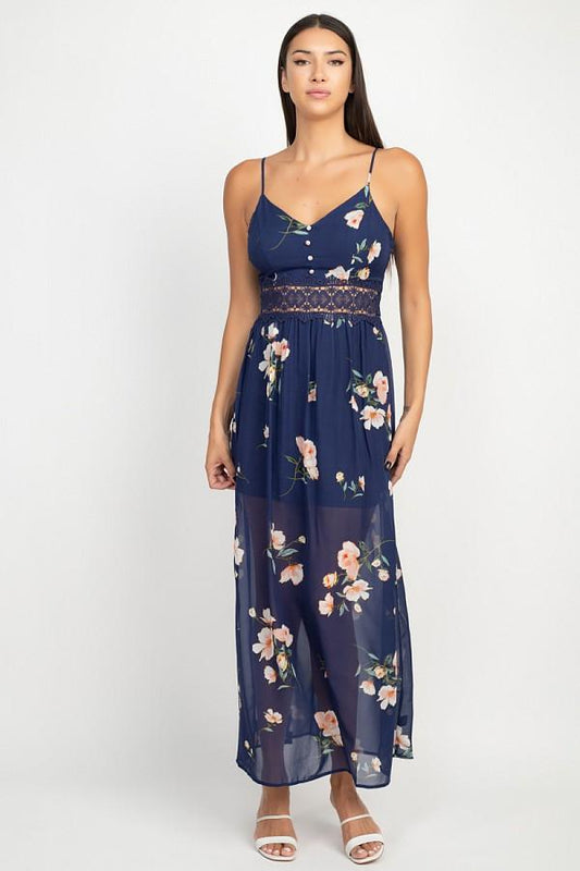 Floral Lace Maxi Dress - Absolute Fashion 2020