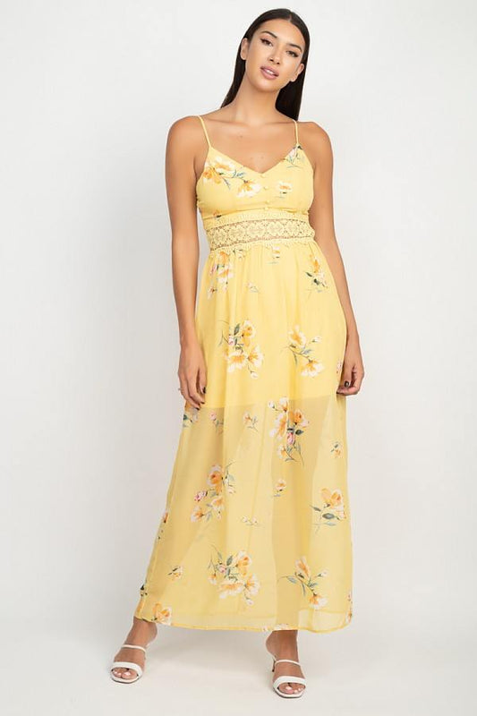 Floral Lace Maxi Dress - Absolute Fashion 2020
