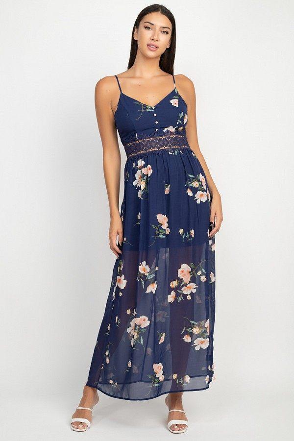 Floral Lace Maxi Dress - Absolute Fashion 2020
