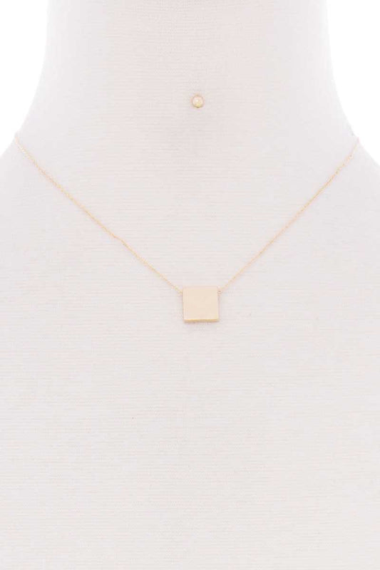 Square Pendant Dainty Necklace - Absolute Fashion 2020