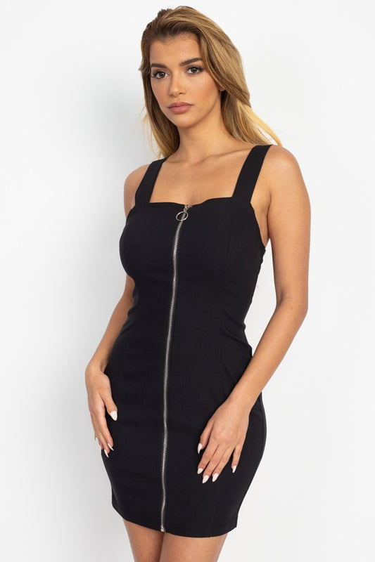 Front Zip Mini Dress - Absolute Fashion 2020