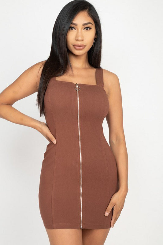 Front Zip Mini Dress - Absolute Fashion 2020