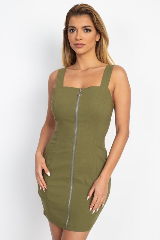 Front Zip Mini Dress - Absolute Fashion 2020