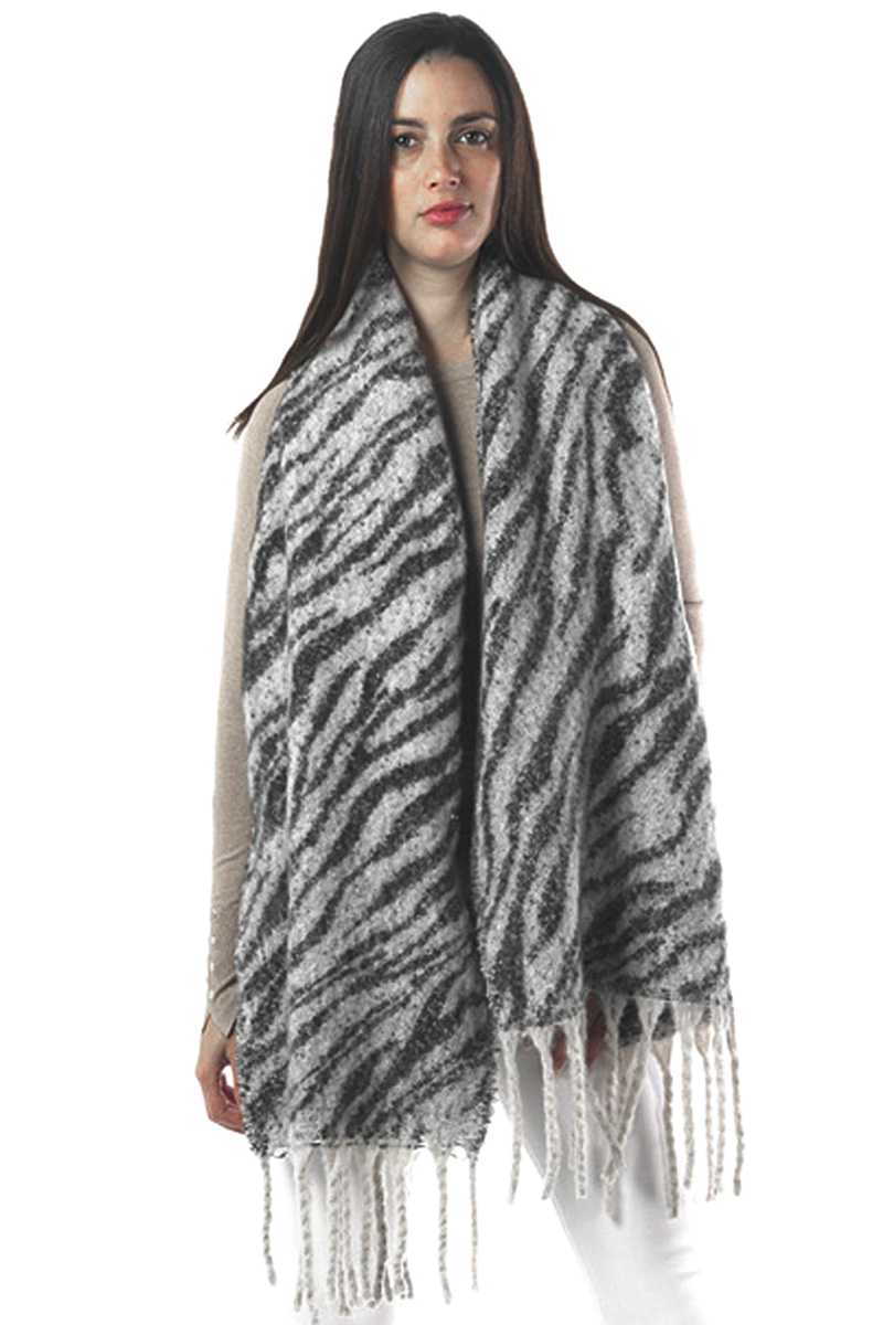 Zebra Print Oblong Scarf - Absolute Fashion 2020
