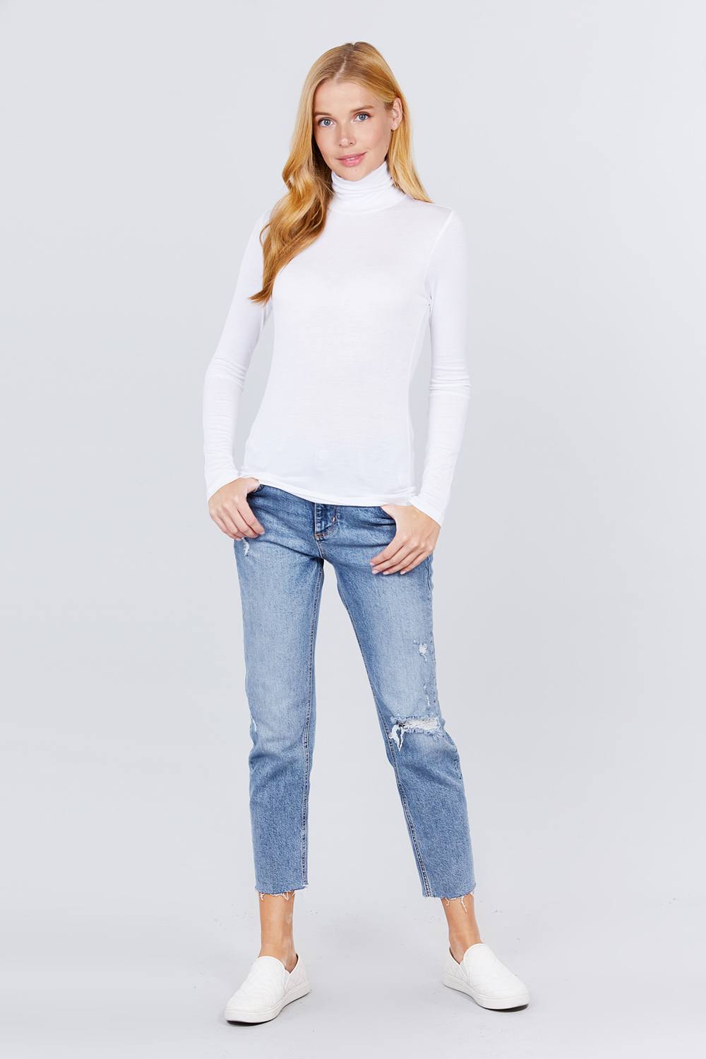 Turtle Neck Rayon Jersey Top - Absolute Fashion 2020