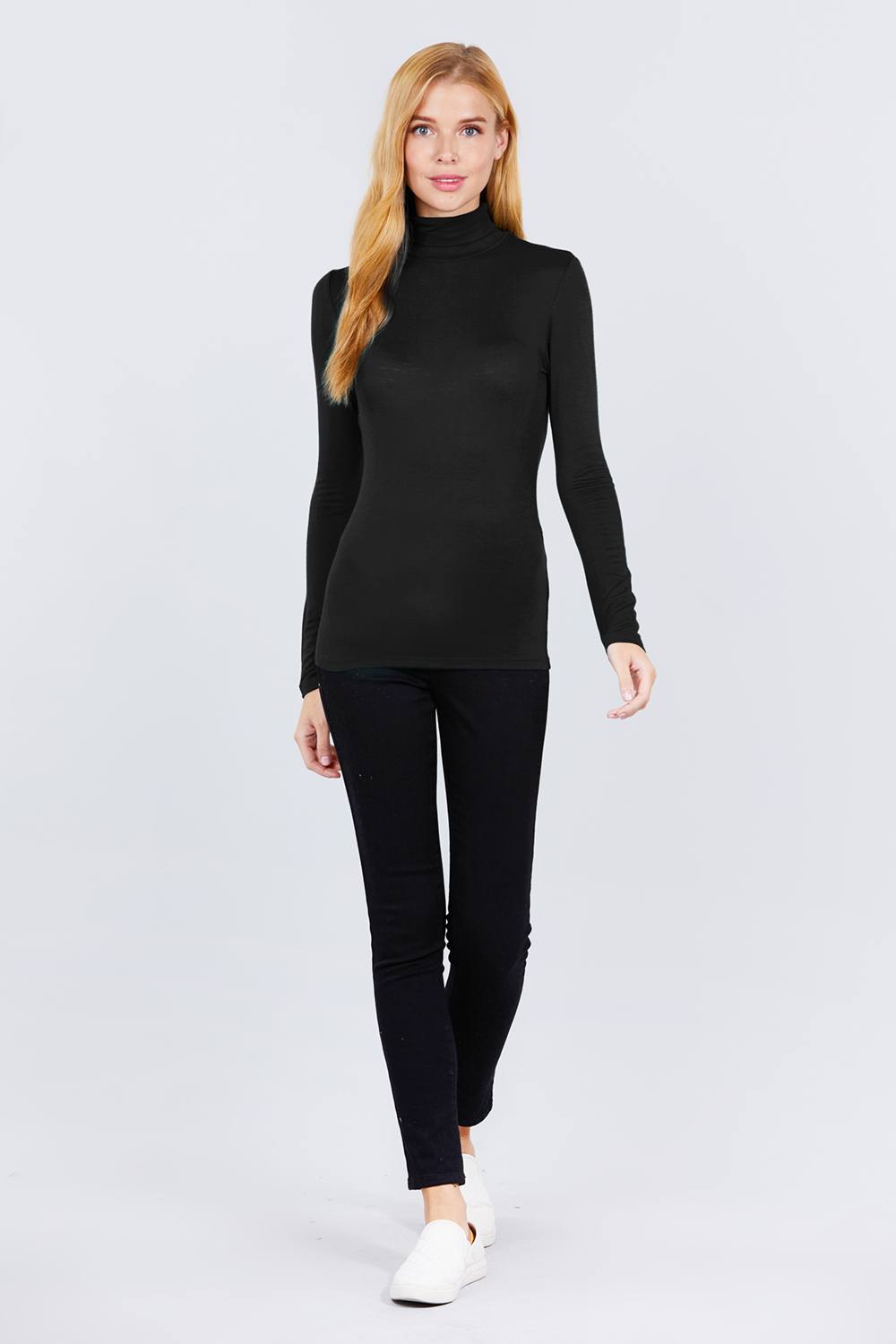 Turtle Neck Rayon Jersey Top - Absolute Fashion 2020