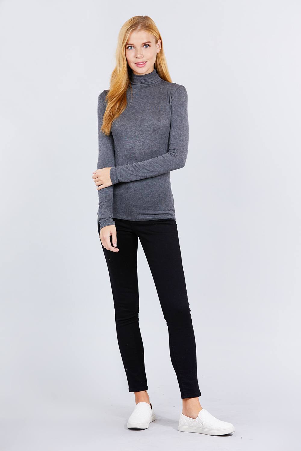 Turtle Neck Rayon Jersey Top - Absolute Fashion 2020