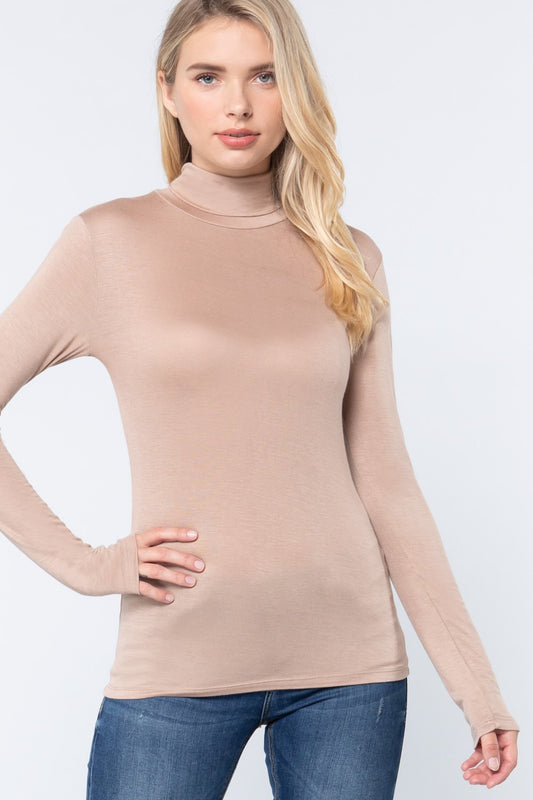 Turtle Neck Rayon Jersey Top - Absolute Fashion 2020
