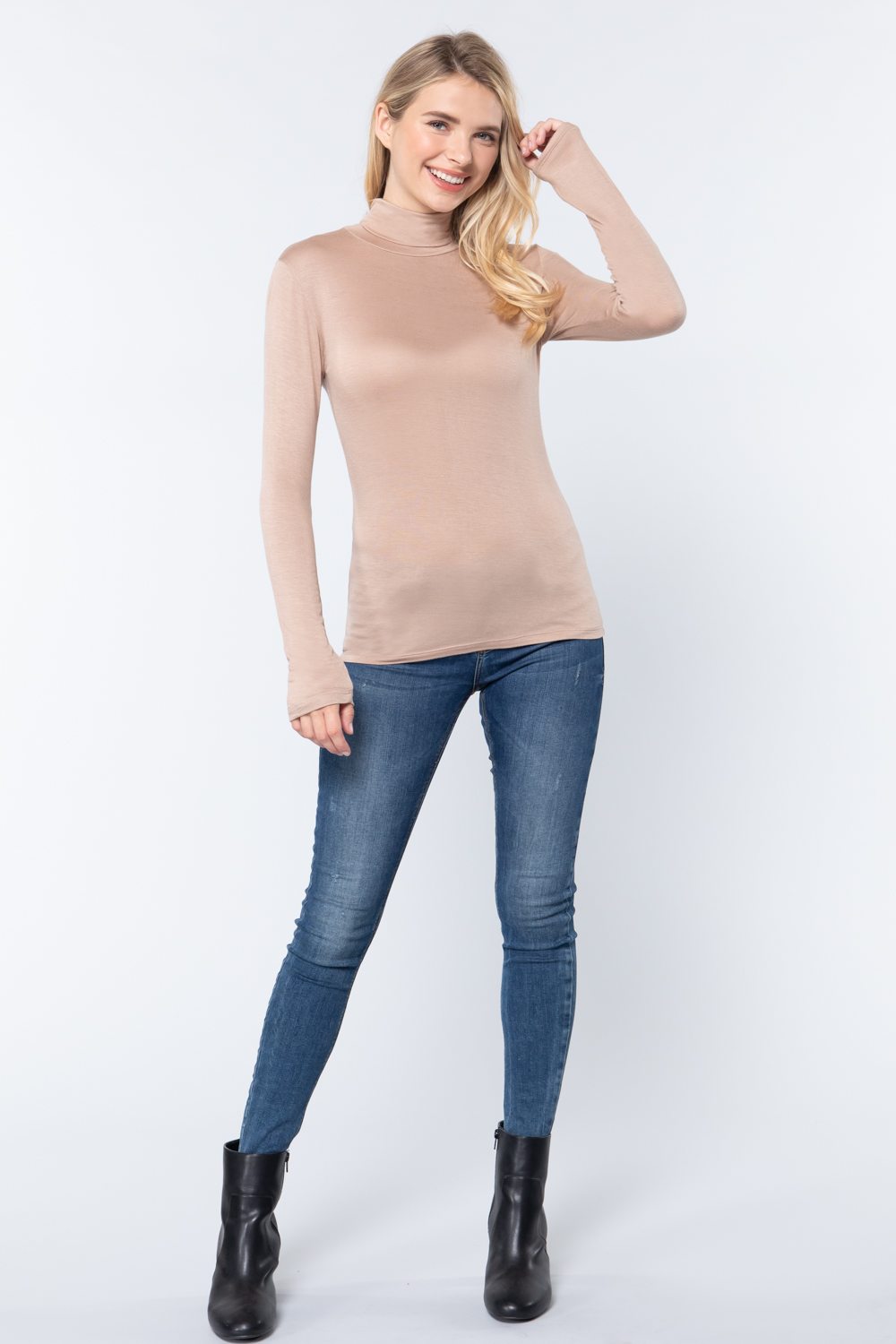 Turtle Neck Rayon Jersey Top - Absolute Fashion 2020