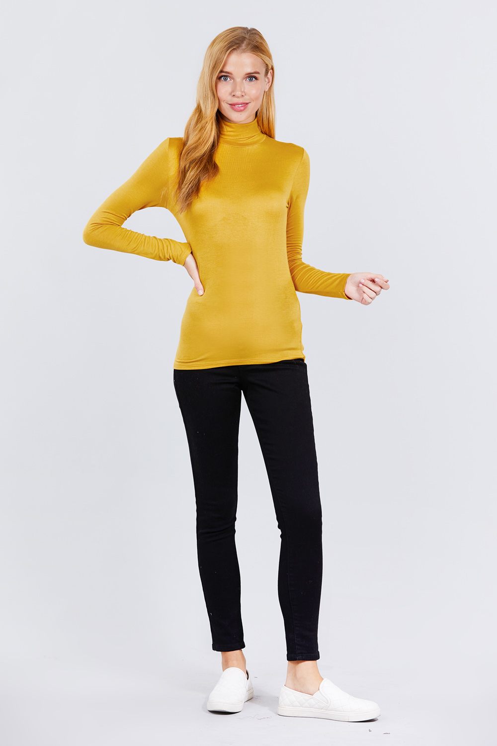 Turtle Neck Rayon Jersey Top - Absolute Fashion 2020