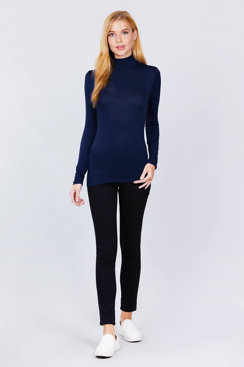Turtle Neck Rayon Jersey Top - Absolute Fashion 2020