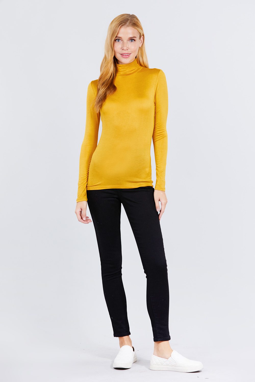 Turtle Neck Rayon Jersey Top - Absolute Fashion 2020
