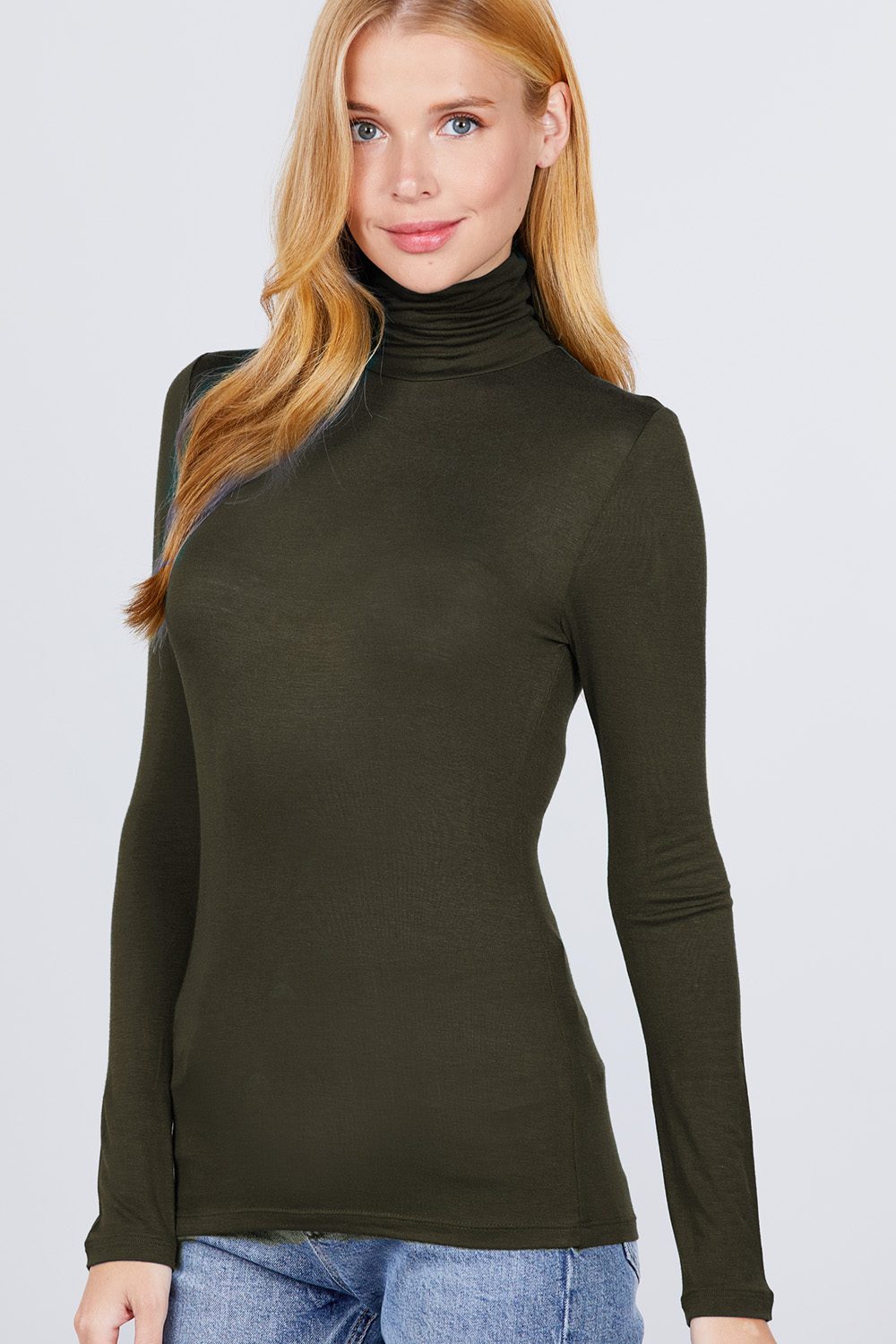 Turtle Neck Rayon Jersey Top - Absolute Fashion 2020