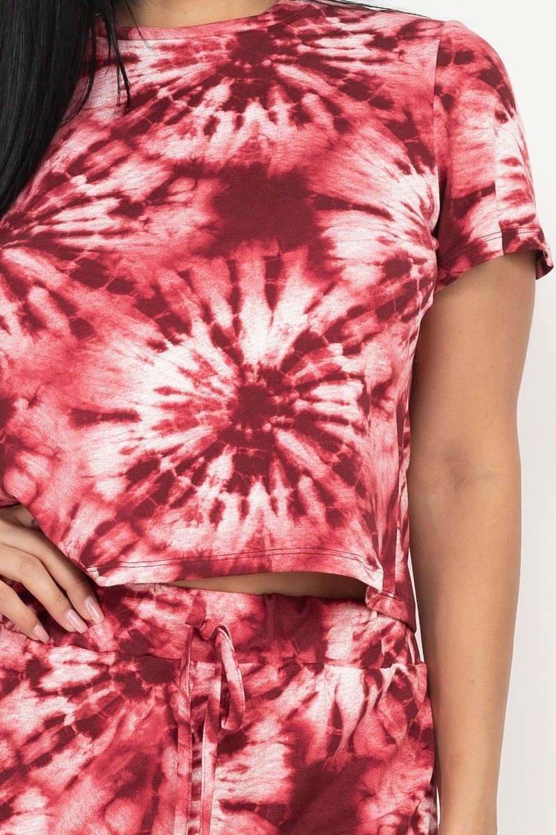 Tie-dye Printed Top And Pants Set - Absolute Fashion 2020