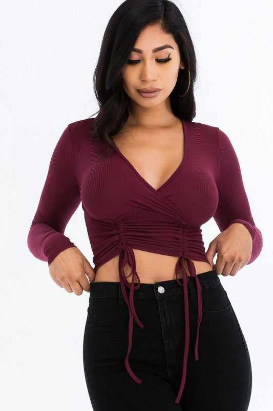 Shirred Cropped Top - Absolute Fashion 2020