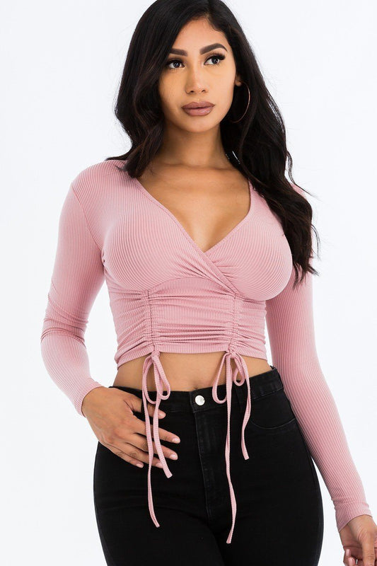 Shirred Cropped Top - Absolute Fashion 2020