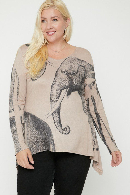 Elephant Sublimation Print Top - Absolute Fashion 2020
