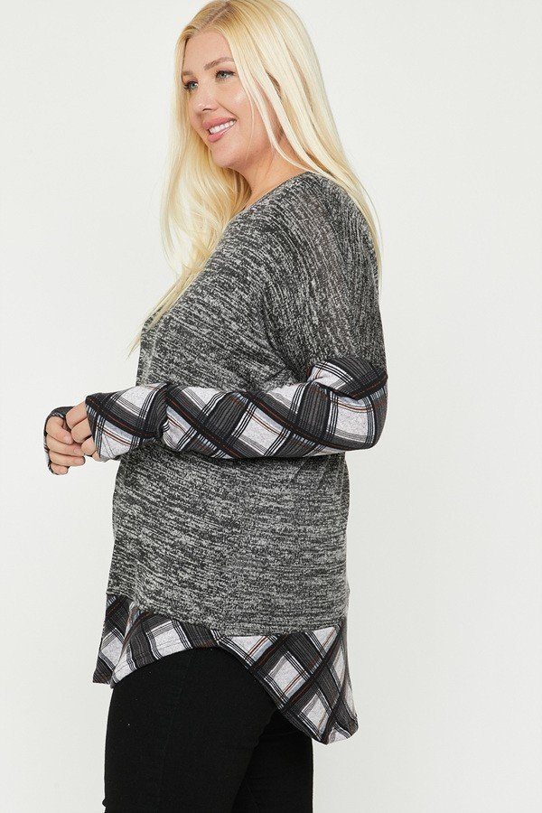 Two Tone Knit Top - Absolute Fashion 2020