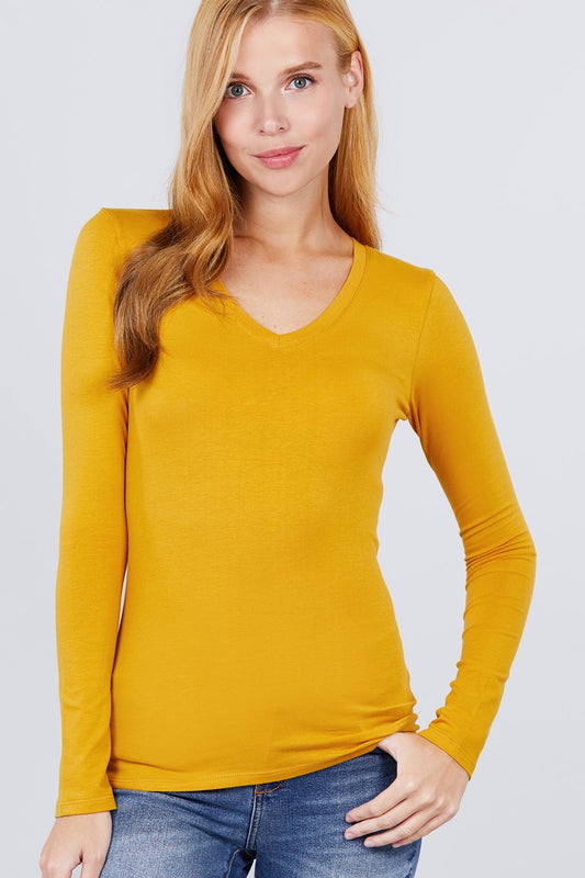 Cotton Jersey V-neck Top - Absolute Fashion 2020