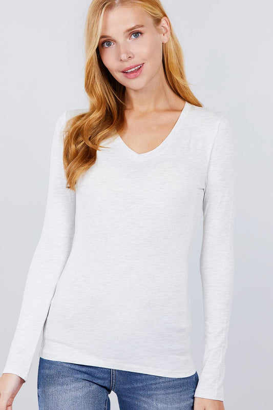 Cotton Jersey V-neck Top - Absolute Fashion 2020