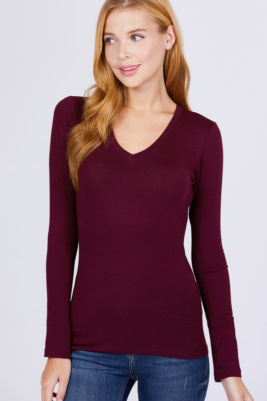 Cotton Jersey V-neck Top - Absolute Fashion 2020