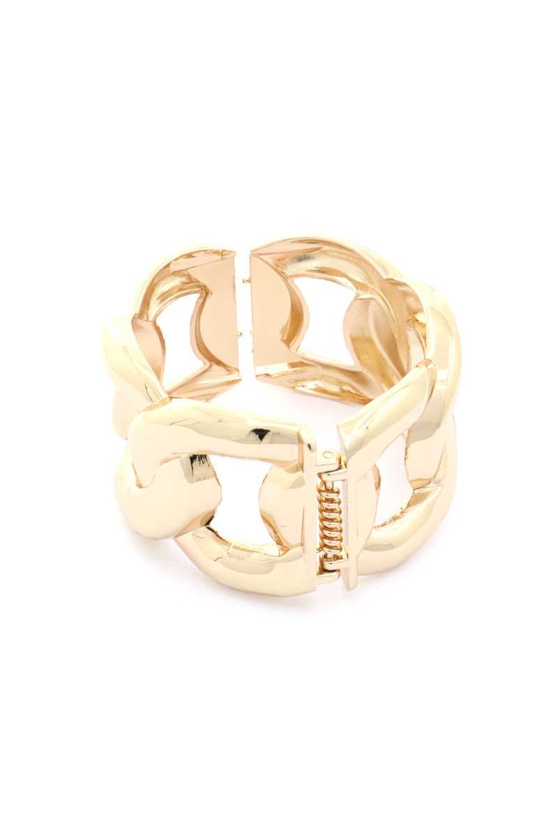 Wide Cuban Link Cuff Bracelet - Absolute Fashion 2020