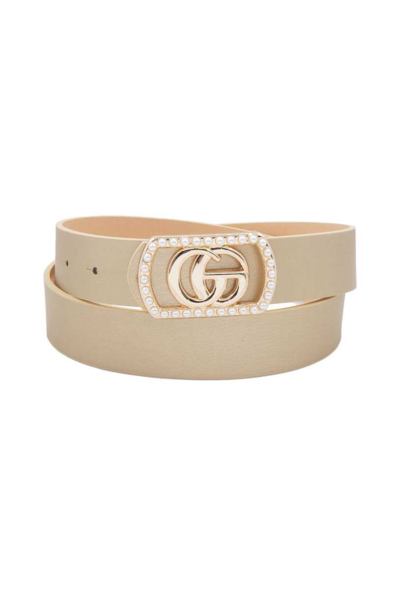Go Buckle In Rectangle Frame With Pearls - Absolute Fashion 2020
