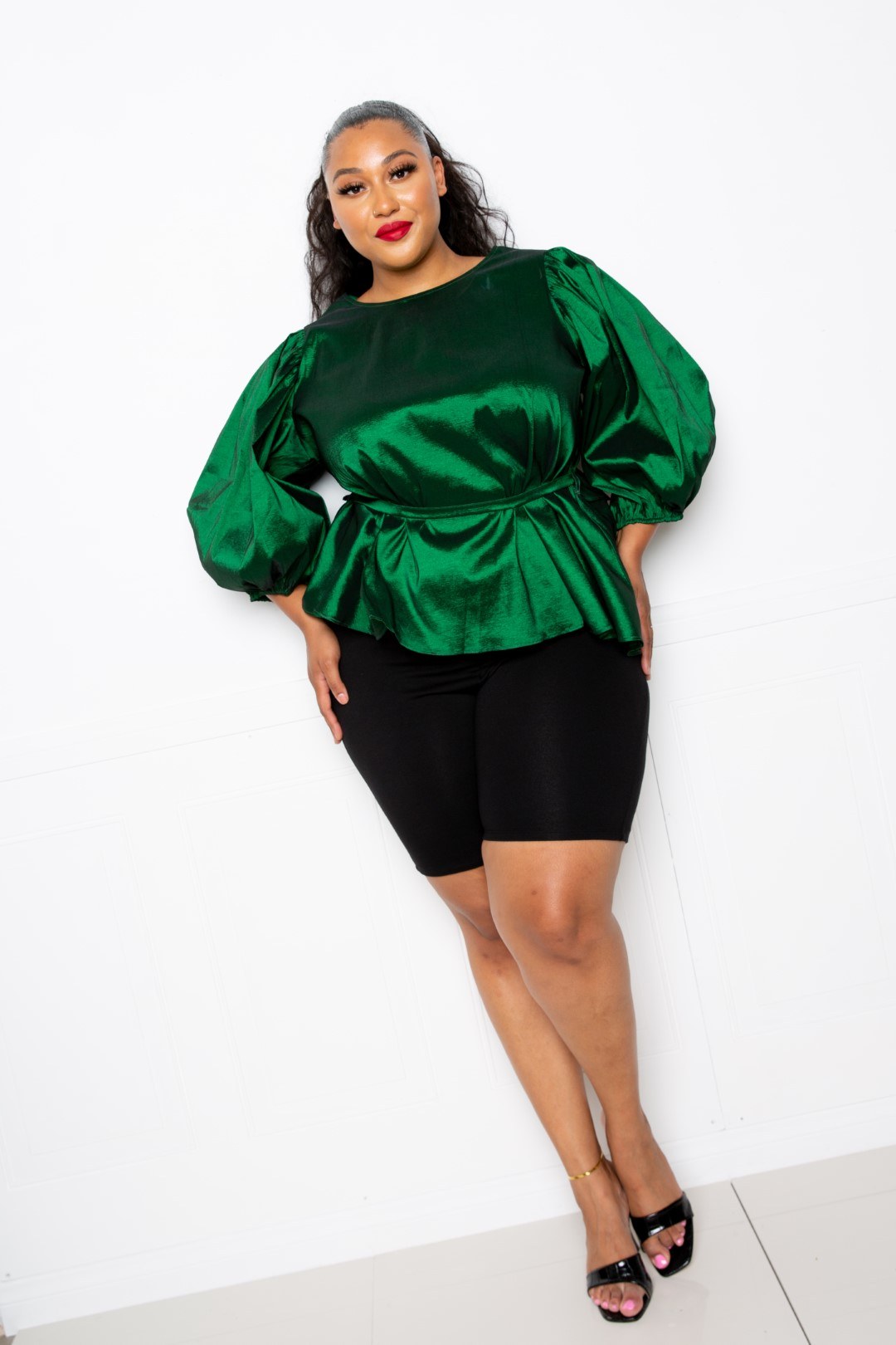 Voluminous Top With Waist Tie - Absolute Fashion 2020