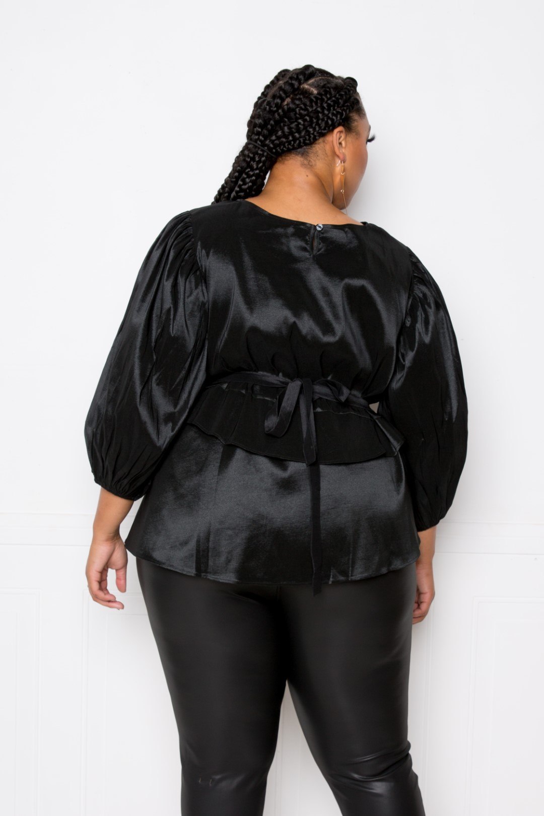 Voluminous Top With Waist Tie - Absolute Fashion 2020