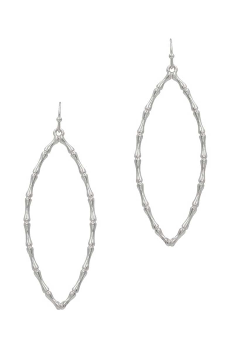 Bamboo Metal Leaf Hook Earring - Absolute Fashion 2020