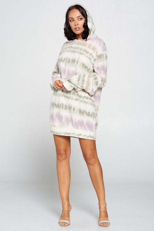 Terry Brushed Print Sweater Dress - Absolute Fashion 2020