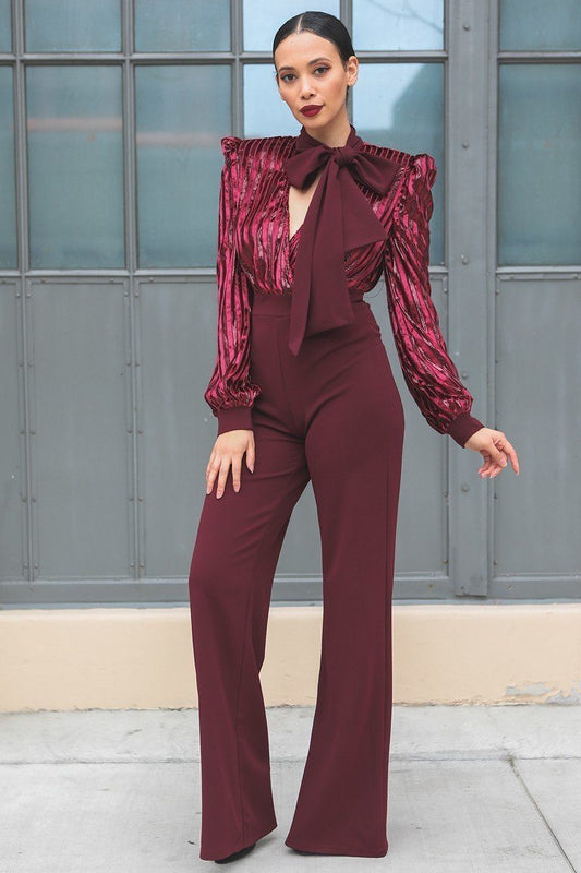 Gorgeous Shiny Lining Pattern Jumpsuit - Absolute Fashion 2020