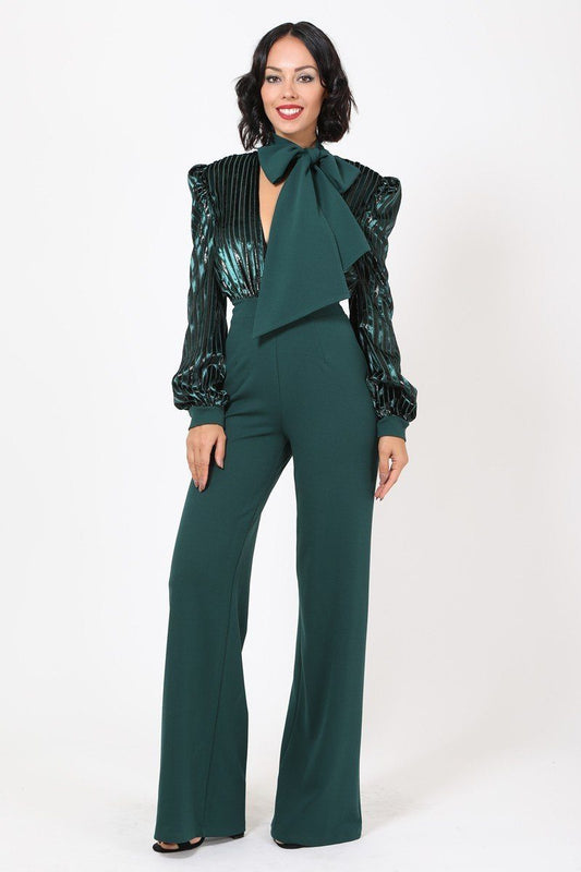 Gorgeous Shiny Lining Pattern Jumpsuit - Absolute Fashion 2020