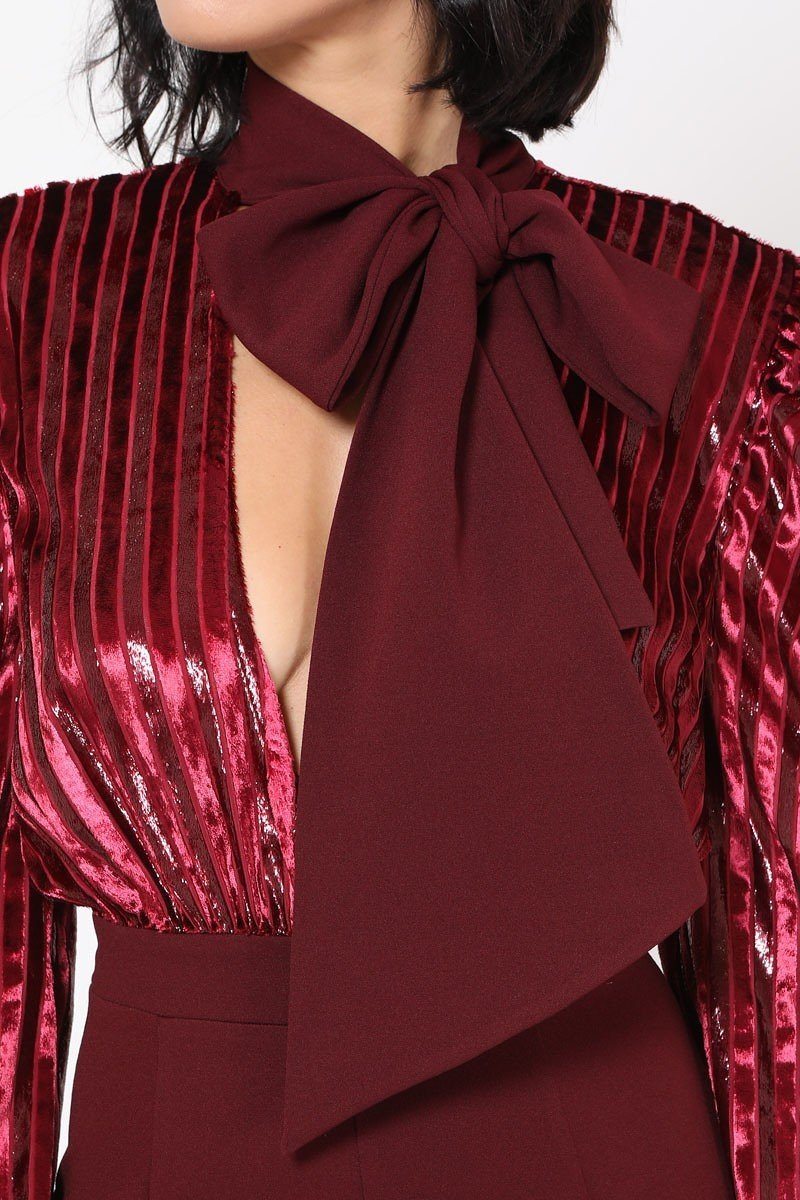 Gorgeous Shiny Lining Pattern Jumpsuit - Absolute Fashion 2020