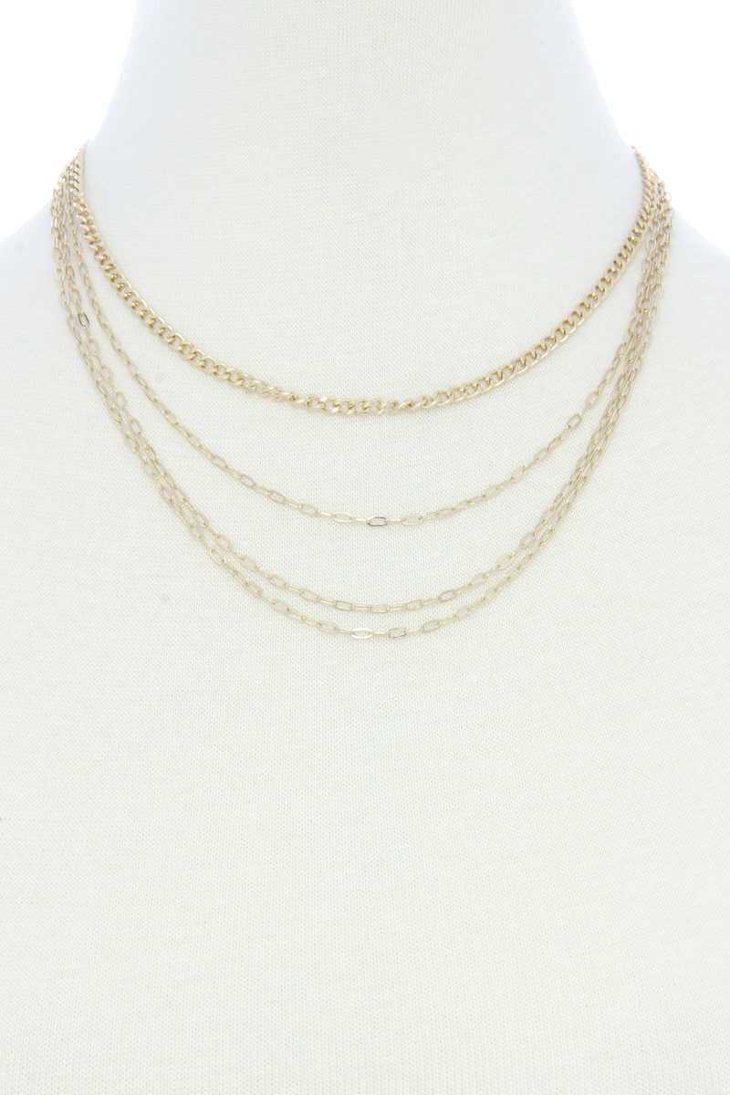 4 Layer Metal Necklace - Absolute Fashion 2020