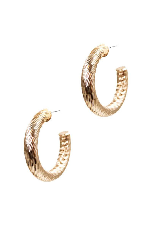 Cute Fashion Twisted 1.25 Inch Open Hoop Earring - Absolute Fashion 2020