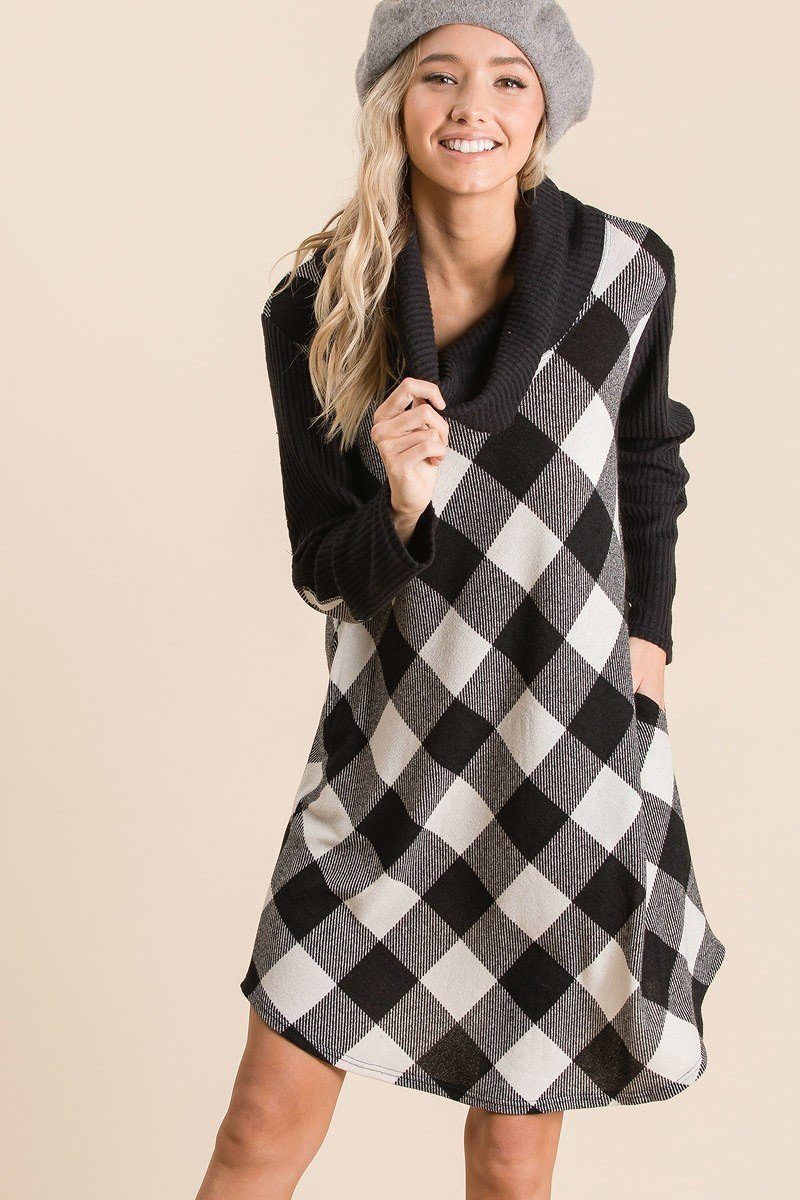 Buffalo Plaid Tartan Swing Dress - Absolute Fashion 2020